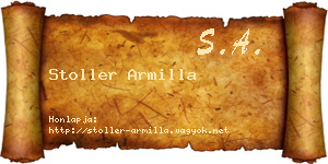 Stoller Armilla névjegykártya